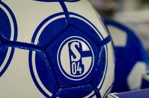 Soest, Germany - December 27. 2017: Ball with logo FC Schalke 04